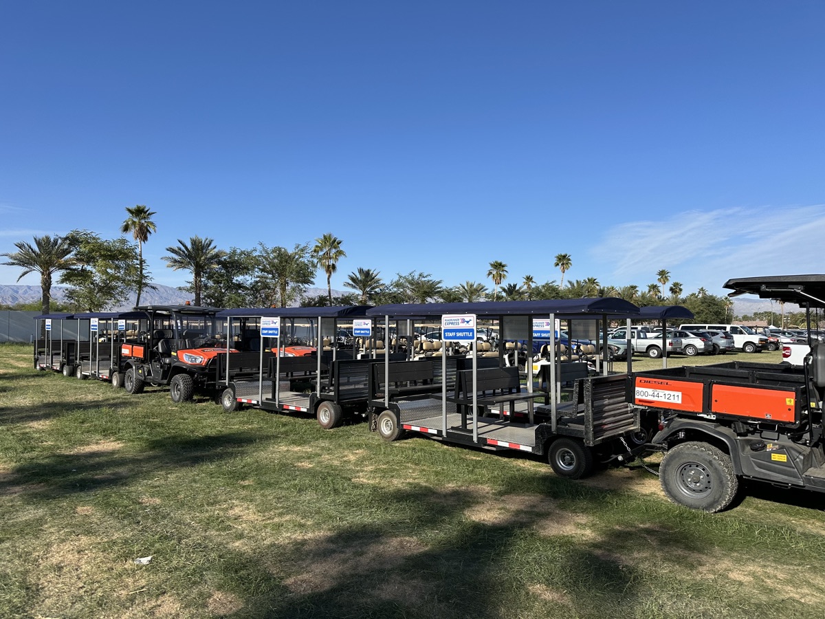 FlexTram fleet at Coachella music festival
