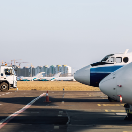 FlexTram airport shuttle replacing sprinter vans at FBO terminal