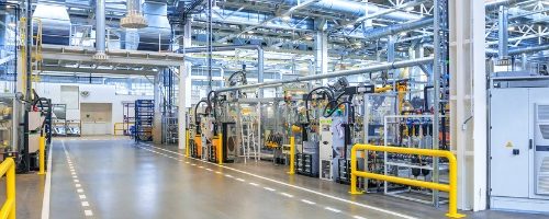 FlexTram factory facility tour guided tram